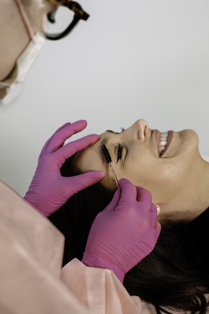 Smiling Woman at Beautician